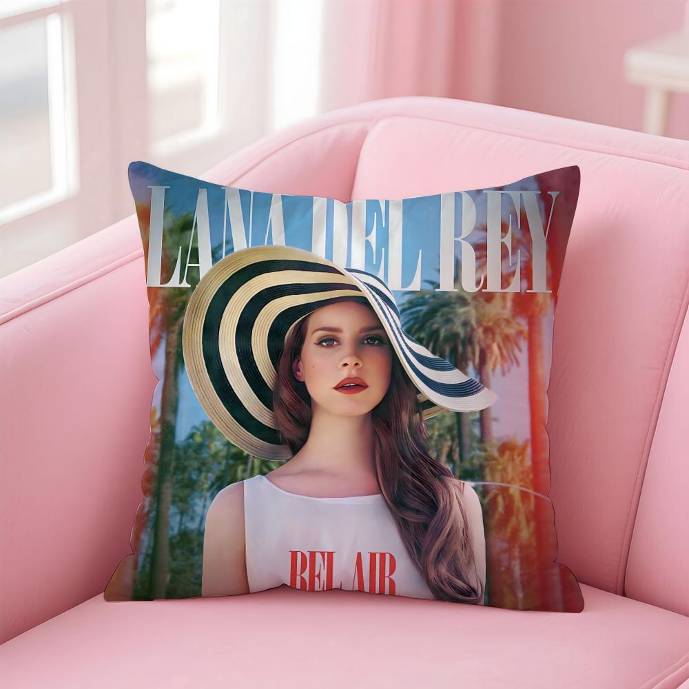 L-Lana Del Reys Kuddfodral Bekvämt Vändbart Kuddfodral Perfekt för Bil Soffa Sovrum & Mer