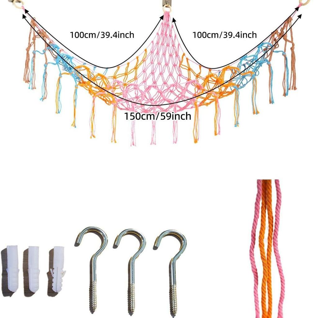 Large Plush Toy Hammock Net for Stuffed Animal Storage In Children's Bedrooms