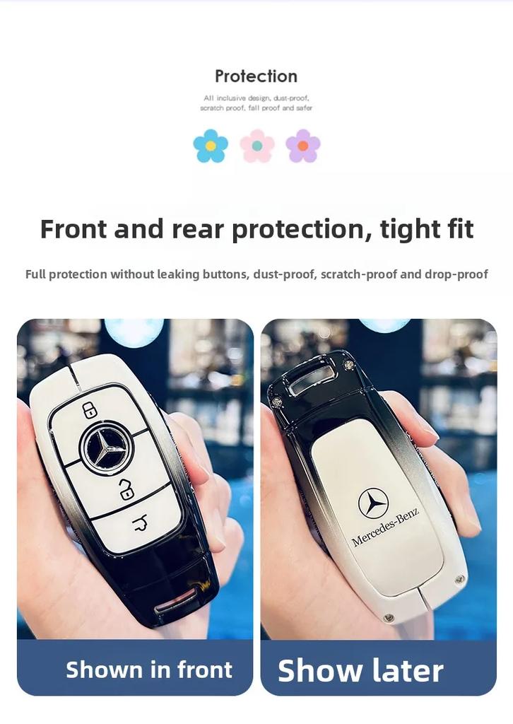 RPO5   Car Key Case Cover for Mercedes Benz 2022 C S Class W206 W223 S350 C260 C300 S400 S450 S500 Key Shell Protector