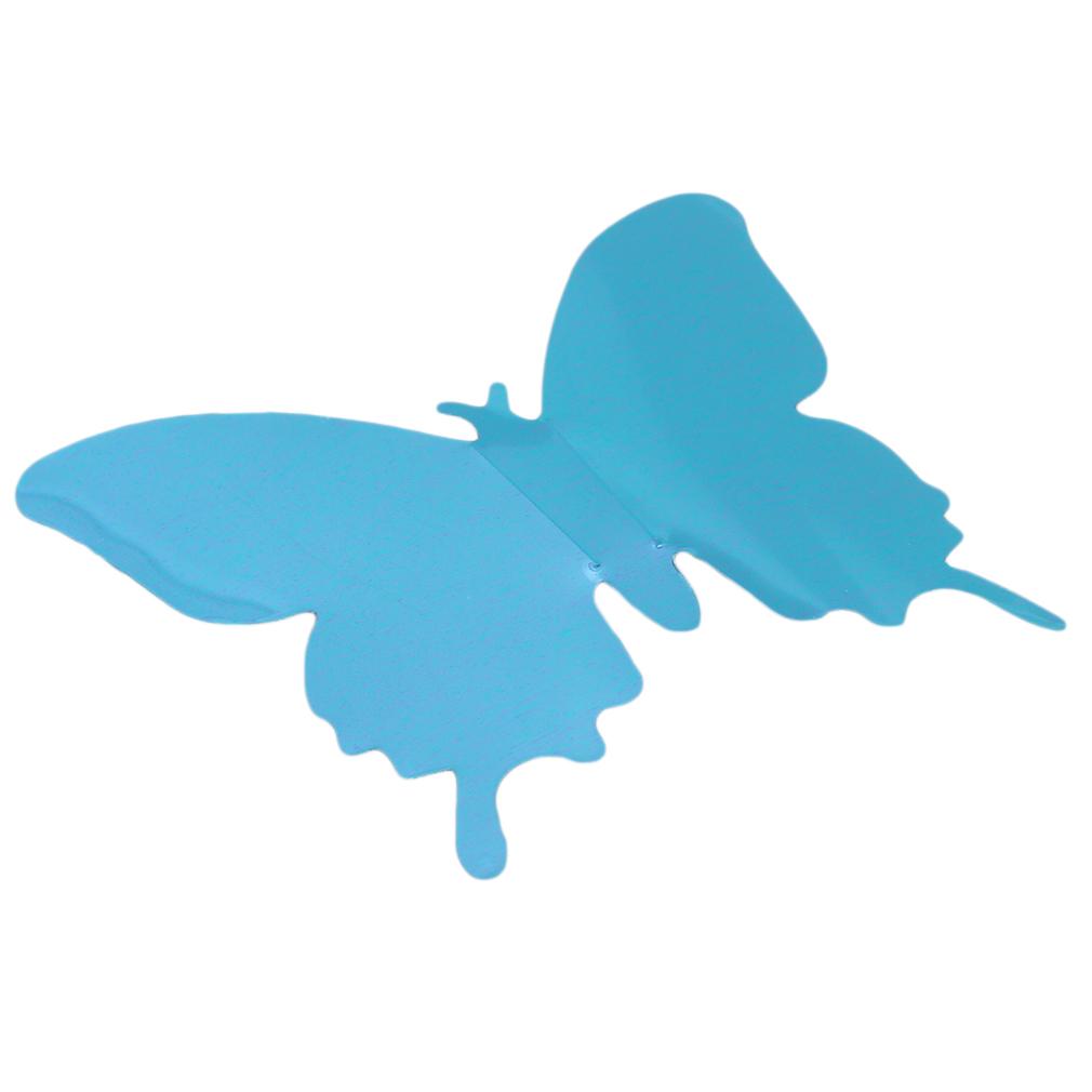 12PCs/Lot Creative Mirror Silver 3D Butterfly Wall Stickers Party Wedding Decor Home Decoration For Living Room DIY Wall Decal