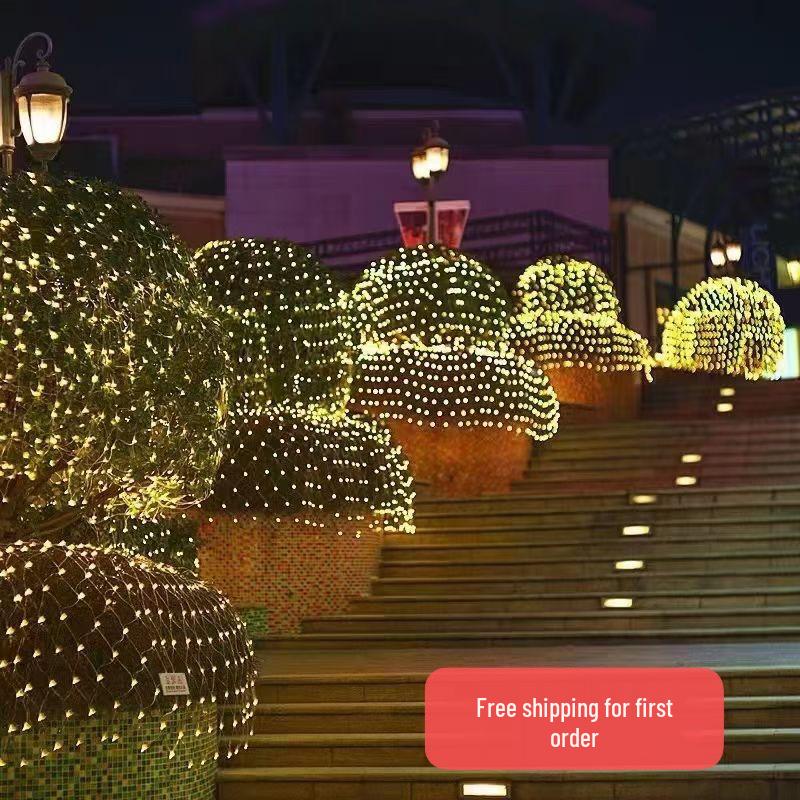 LED Net Solar Fishing Lights for Outdoor Lawn and Hotel Decor