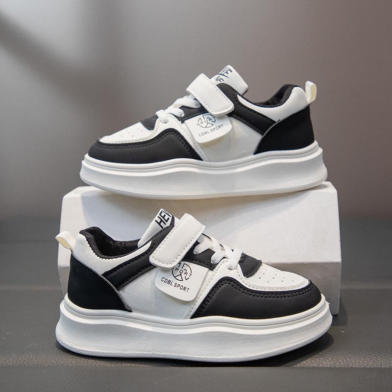 2025 Spring and Autumn New Children's Board Shoes Girls Soft-soled Sports Shoes Boys Non-slip Running Shoes White Shoes Casual Shoes