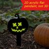 Festive Halloween Holiday Decor Pumpkin Yard Sign with Stake, Glow In The Dark Reusable Garden Spooky Silhouette Stake for Outside Patio Lawn Stakes