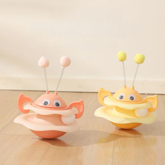 Katzenspielzeug Jagdinstinkt Katzen Interaktiver Spinner Rotierende Schienenrad Stimuliert Spielzeug Bewegung Mentaler Verstärker