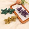 Matte Frosted Flower Hair Clips Acrylic Hair Ornament Fashion Rhinestones Flower Hairpin  Girls