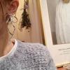 Fashionable Bow Shaped Ear Pendant Vintage Bowknot Earrings Simple Line Charm Dangle Eardrop Metal Jewelry for Women