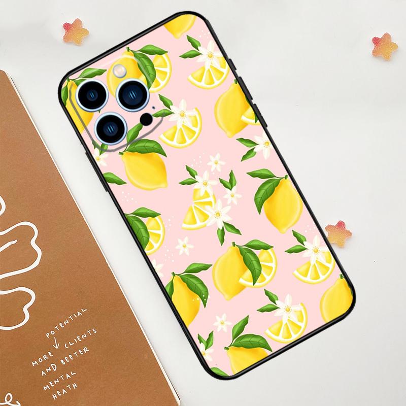 

Lemon Fruit Case For iPhone 15 16 14 13 12 11 Pro Max Plus X XR XS 12 13 Mini Cover Accessories iPhone 15Pro MAX