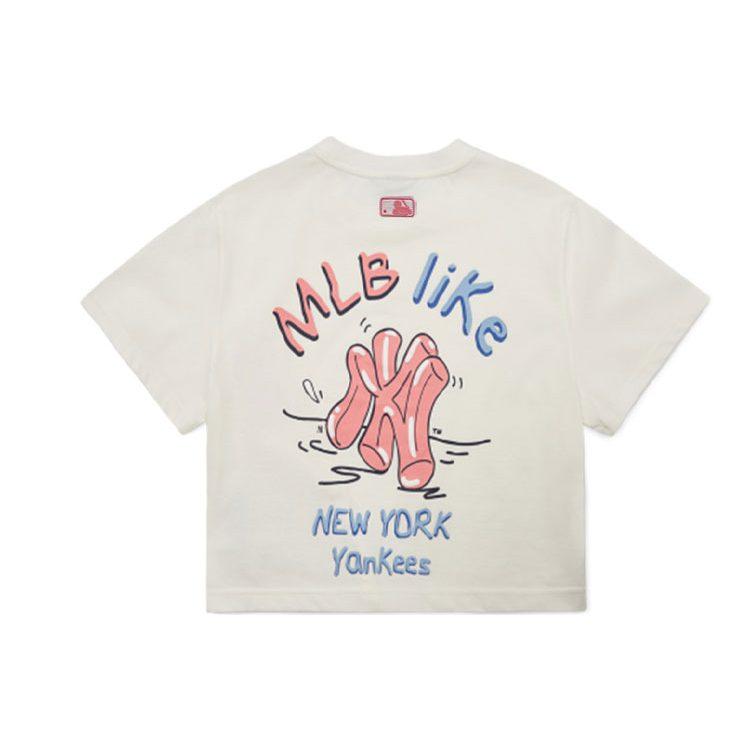 MLB T Shirt Women's Ivory White 3FTSL8023-50IVS