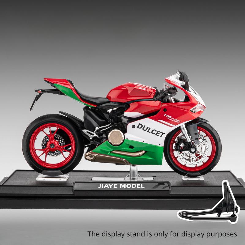 

1: 12 Scale Ducati 1199 Motorcyclel Car Model Static Simulation Car Toy Collection with Light Sound Motorcyclel for Kids Gifts зелений