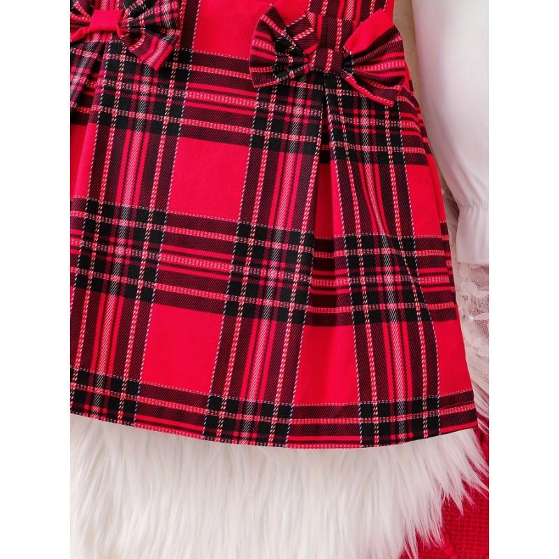 Набор из трех стильных и универсальных нарядов для девочек на весну и осень, включающий рубашку с длинным рукавом и воротником, на пуговицах