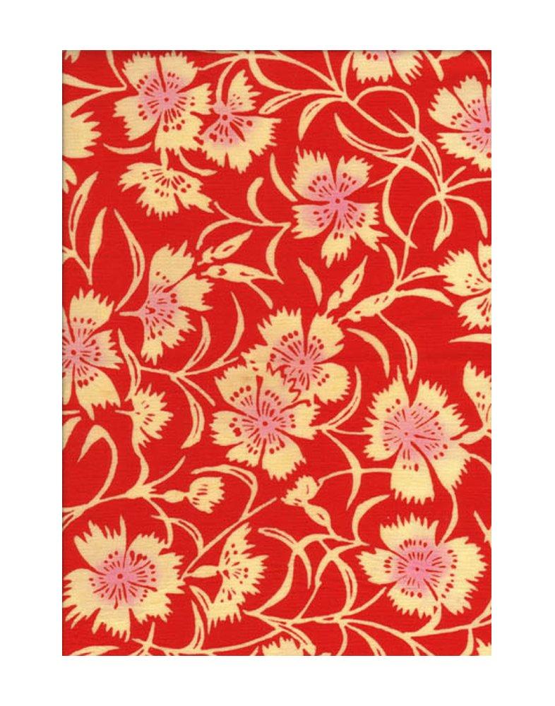 

Tenugui Hand Made in Pink Niwa-zome Towel, Chu-sen (Dyed), 100% Cotton, Japan, (Red)