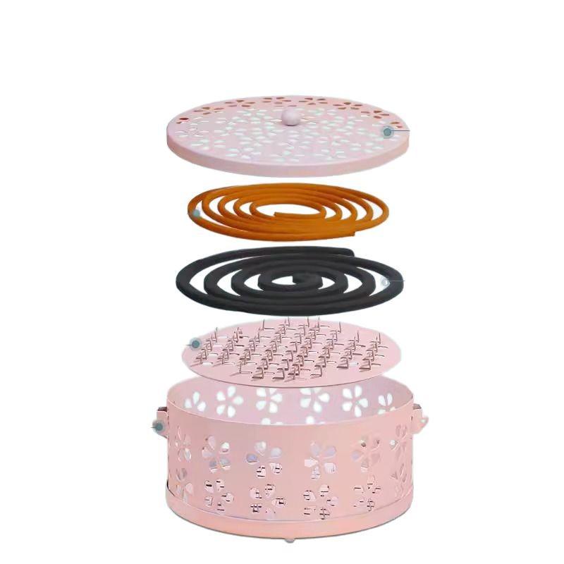 Stainless Steel Fireproof Mosquito Coil Holder with Lid: Creative Summer Coil Burner