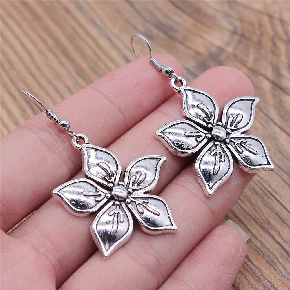 54 Styles Vintage Fashion Women Jewelry Flower Dangle Earring Drop Jewelry Accessories For Women Sunflower Rose Daisy Earrings
