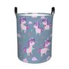 1pc Laundry Basket, Clouds and Stars Themed Dirty Clothes Basket - with Unicorn Print, Foldable Storage Basket with Handle, Polyester Material, Perfec