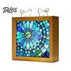 Functional Glowing Home Decor Acrylic Puzzle LED Night Light, 2-In-1 USB Royal Iris Bloom Jigsaw Lamp, DIY Floral Kit Creative Desktop Ambient