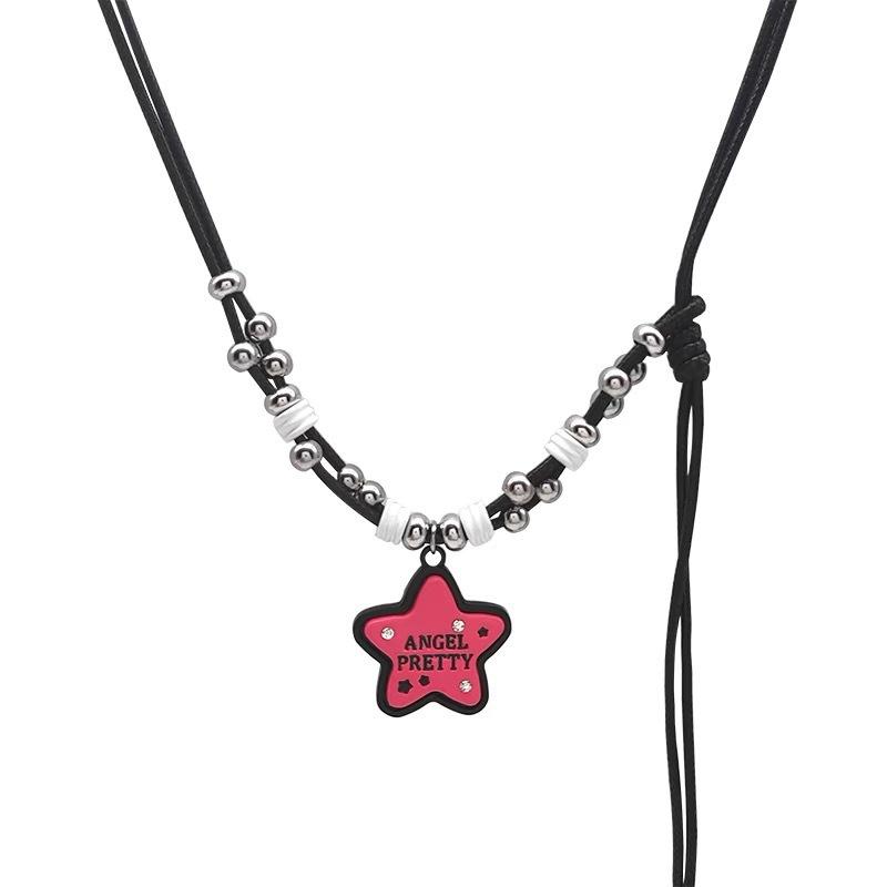 Barbie Star Pendant Necklace Female Sweet Cool Temperament Girlfriend Accessories Sweater Chain Versatile Internet celebrity decorative collarbone