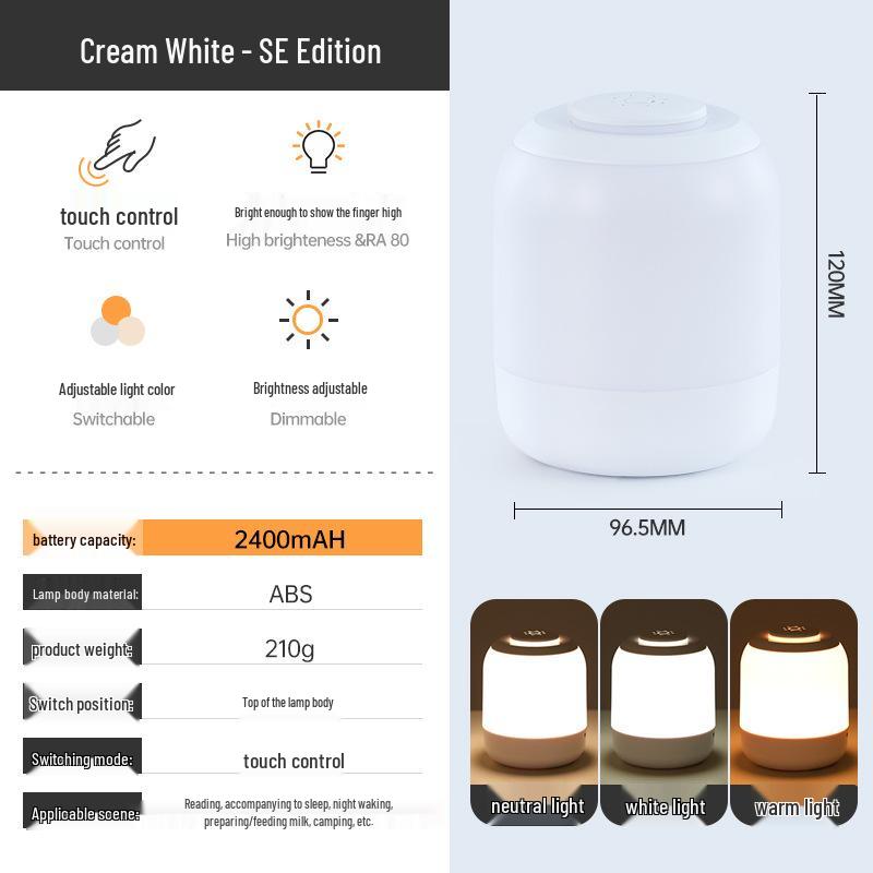 Rechargeable Touch LED Night Light: Bedside, Wake-Up, Dorm, or Sleep Atmosphere Desk Lamp