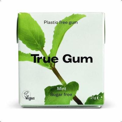 True Gum TRG021MT Mięta 21gCechy - Bez plastiku (baza gumy i opakowanie) - Baza gumowa jest wykonana z natu Cechy - Bez plastiku (baza gumy i opakowanie) - sol