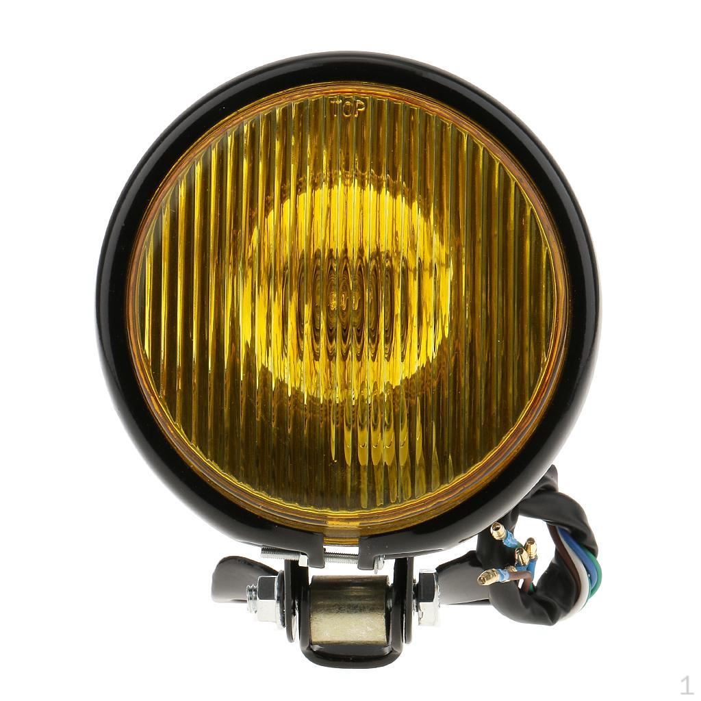 

Retro 5 Motorcycle Amber Front Headlight for Universal - , 12.5CM x 8.5CM