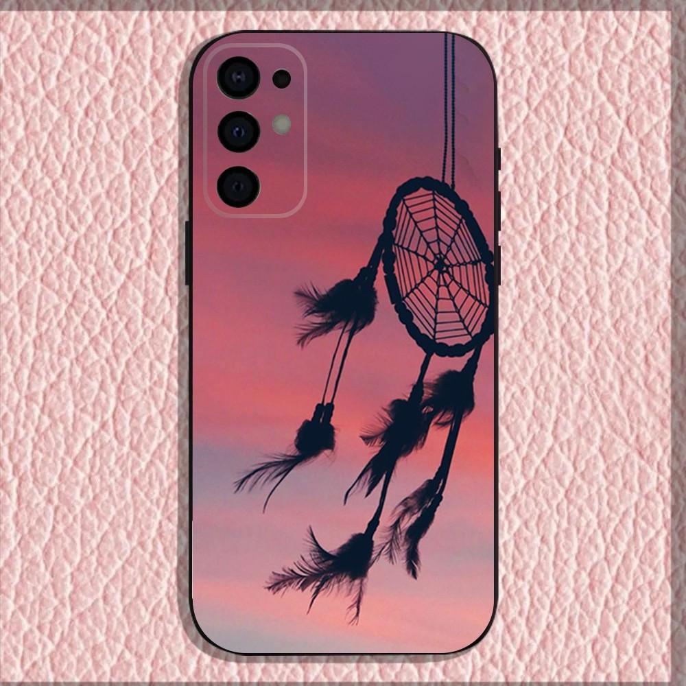 Dreamcatcher Feather Phone Case For Samsung S25,S24,S21,S22,S23,S30,Ultra,S20,Plus,Fe,Lite,Note,10,9,5G Black Cover