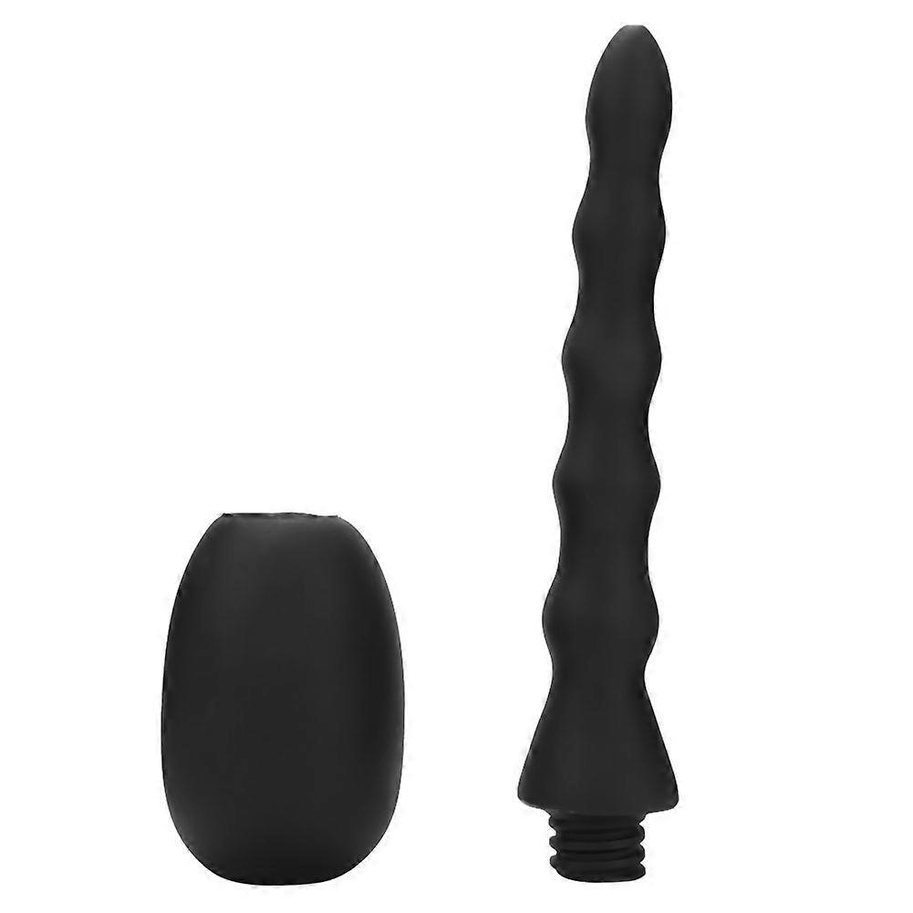 Silicone Attachment, Colon Cleanse Douche with Ridged Texture Design, Body Safe Silicone for Effective Intestinal Cleansing, Travel Ready, 210mm