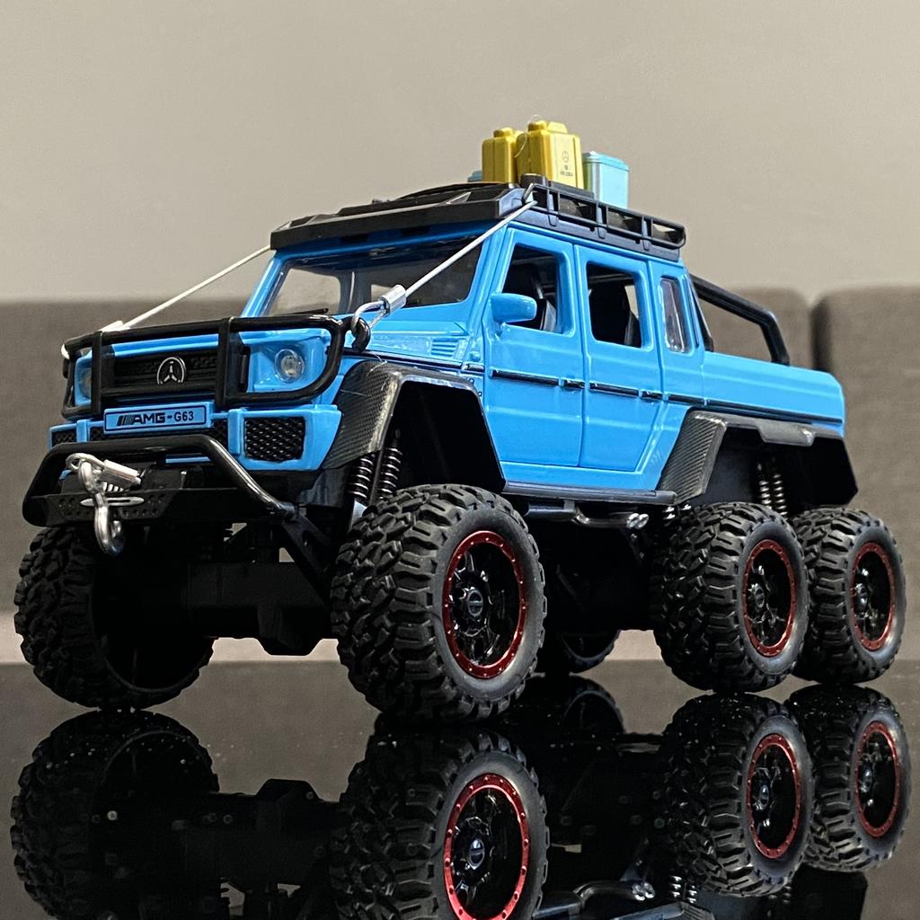 1:24 Mercedes G63 6x6 Adventure Edition Позашляховик для бездоріжжя Металева лита модель автомобіля Орнаменти для симуляції в приміщенні Подарунки на день народження Другу