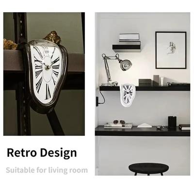 Presente Decoração Arte Relógio Derretido Relógio Derretido Inspirado Relógio de Parede Prateleira Torcida Pendurada Surrealista Para Loja Decorativa A