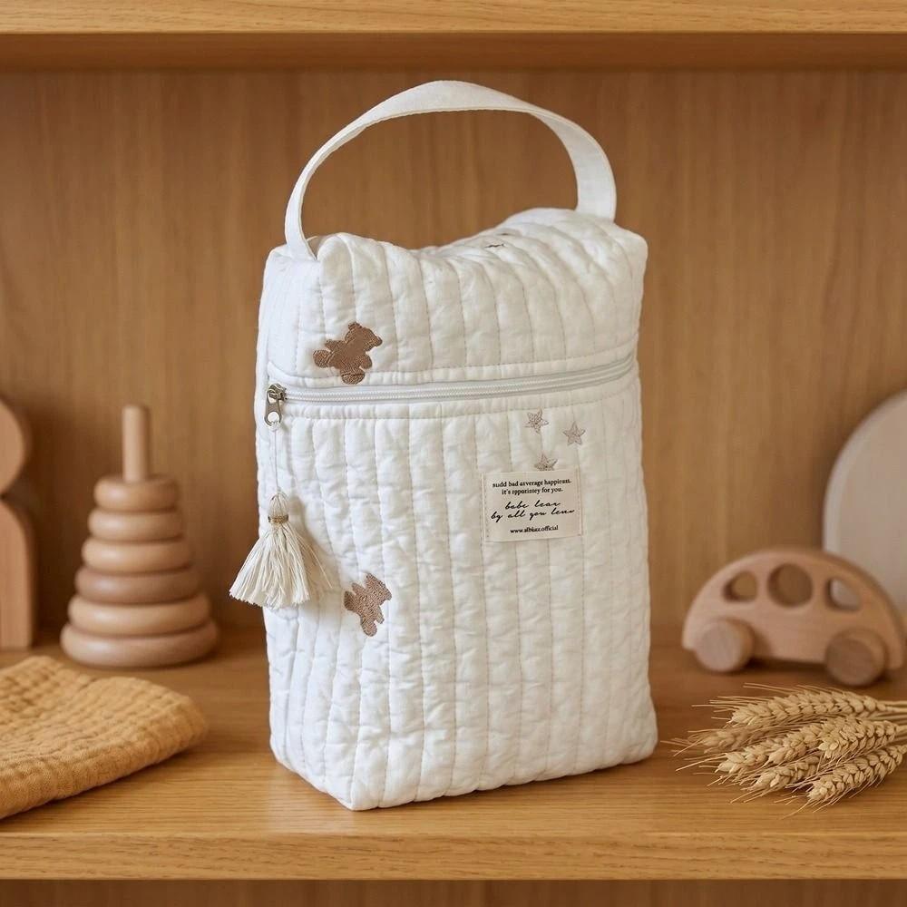 Quilted Baby Diaper Bag Large Capacity Embroidery Mommy Bag Handbags Diaper Organizer Newborn