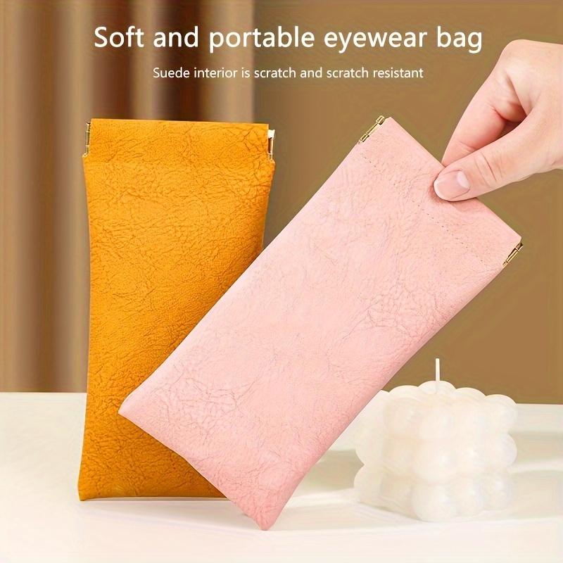 1Pc of Soft PU Glasses Bag Holder for Daily Storage Portable Glasses Case, Minimalist Scratch Resistant Glasses Protective Cover Glasses Storage Bag