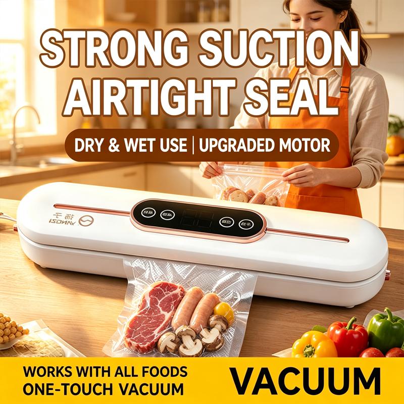 Mini Vacuum Sealer – Keep Food Fresh Longer, Compact & Automatic for Home Kitchen