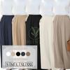 Green Tea Loose Fit Plus and Relaxed Fit for and Commuting Women's Wide-leg Pants, Sizes, Flattering, Lightweight, Pleated, Office, Casual, (L, Black)