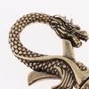 2 Pcs Brass Keychain Bottle Opener Beverage Can Car Key Hook Keyring Tool Retro Dragon Design