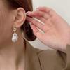 JMXD-Retro Fashion Girl Baroque, Stud Earrings Simple Irregular Special-shaped Artificial Pearl Earrings