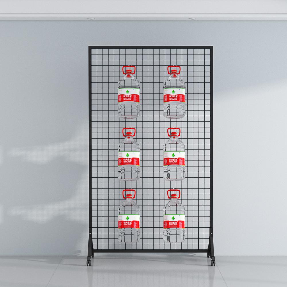 Mobiler Bodenständer mit Rädern - Gitterständer für Kunstwerke, Supermarkt-Ausstellungen oder Lagerung