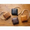Vintage Crazy Horse Genuine Cowhide Tape Measure Handmade Mini Sewing Ruler Retro Leather Keychain Pendant Measuring Tapes