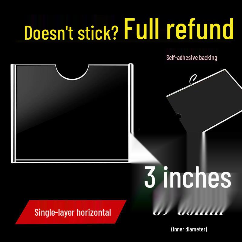 A4 Acrylic Wall-Mounted Photo Frame & Notice Display with Hole Punch