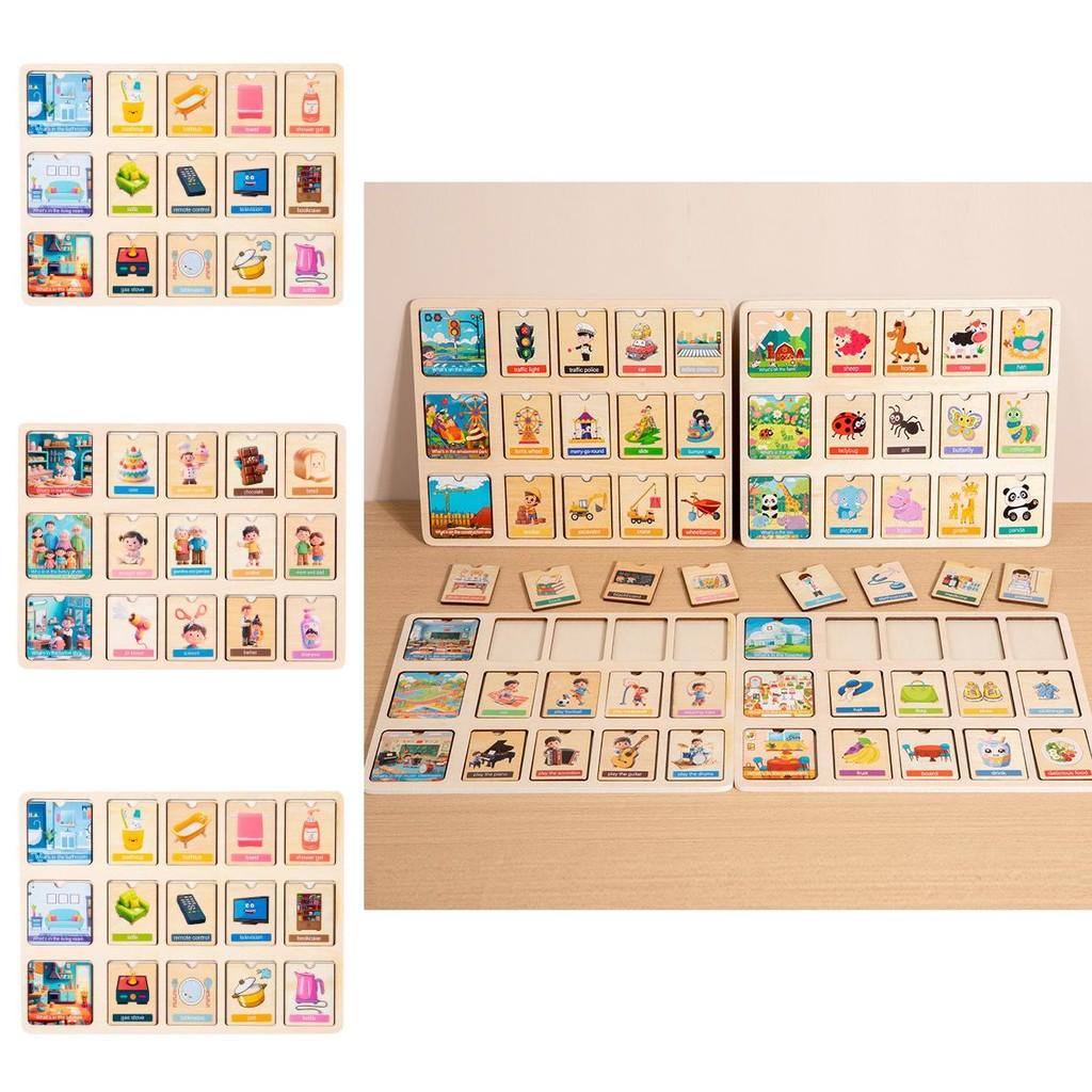 Pädagogisches Holzpuzzle für Kinder mit Tier- und Fruchtabgleich zur frühkindlichen Entwicklungsförderung