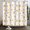 Fresh Flowers Print Shower Curtain Small Floral Home Bathroom Decoration Bath Curtains Waterproof Polyester Fabric With 12 Hooks