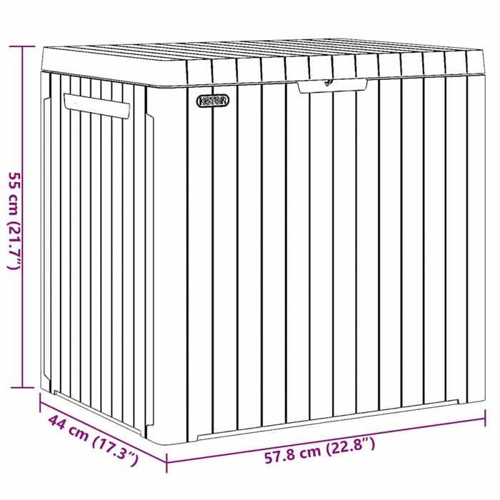 Keter Boîte De Rangement De Jardin City 113 L