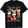 Chihuahua Christmas Lights Gift Funny Xmas Dog Lover T-Shirt
