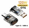 USB 3.2 to Type C Adapter OTG Fast Charging 120W 10GB High Speed Data Audio Transfer For iPhone 17 16 15 PC Tablet Xiaomi Huawei USB C Converter