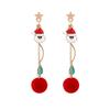 New Accessories Tassel Long Hairball Christmas Earrings, Personalized Fashion Temperament Versatile Design Earrings