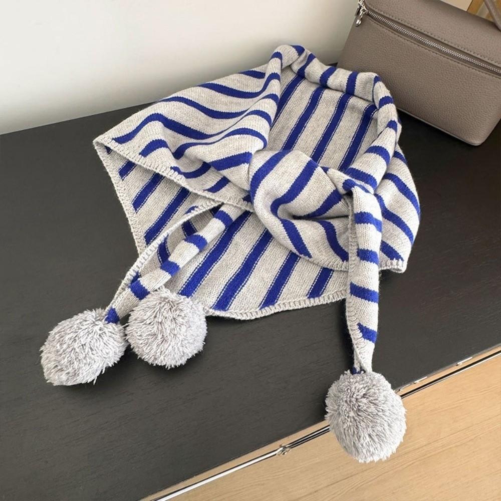 Windproof Knitted Triangular Scarf Soft Headscarf New Shawl  Gift