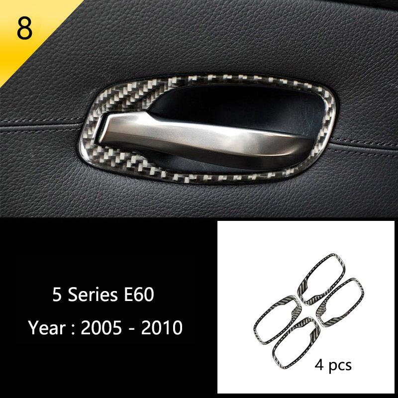 Carbon Fiber For BMW 5 Series E60 Car Inner Gearshift Air Conditioning CD Panel Door Armrest Decorative Cover Trim Car Sticker
