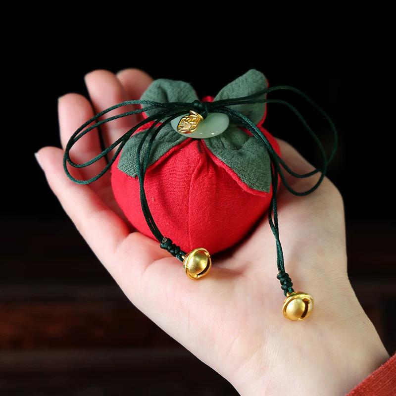 Persimmon Dragon Boat Festival Sachet Lucky Persimmon Car Pendant Ornament Pendant Protective Talisman Blessing Bamboo Charcoal Package Perfume Bag
