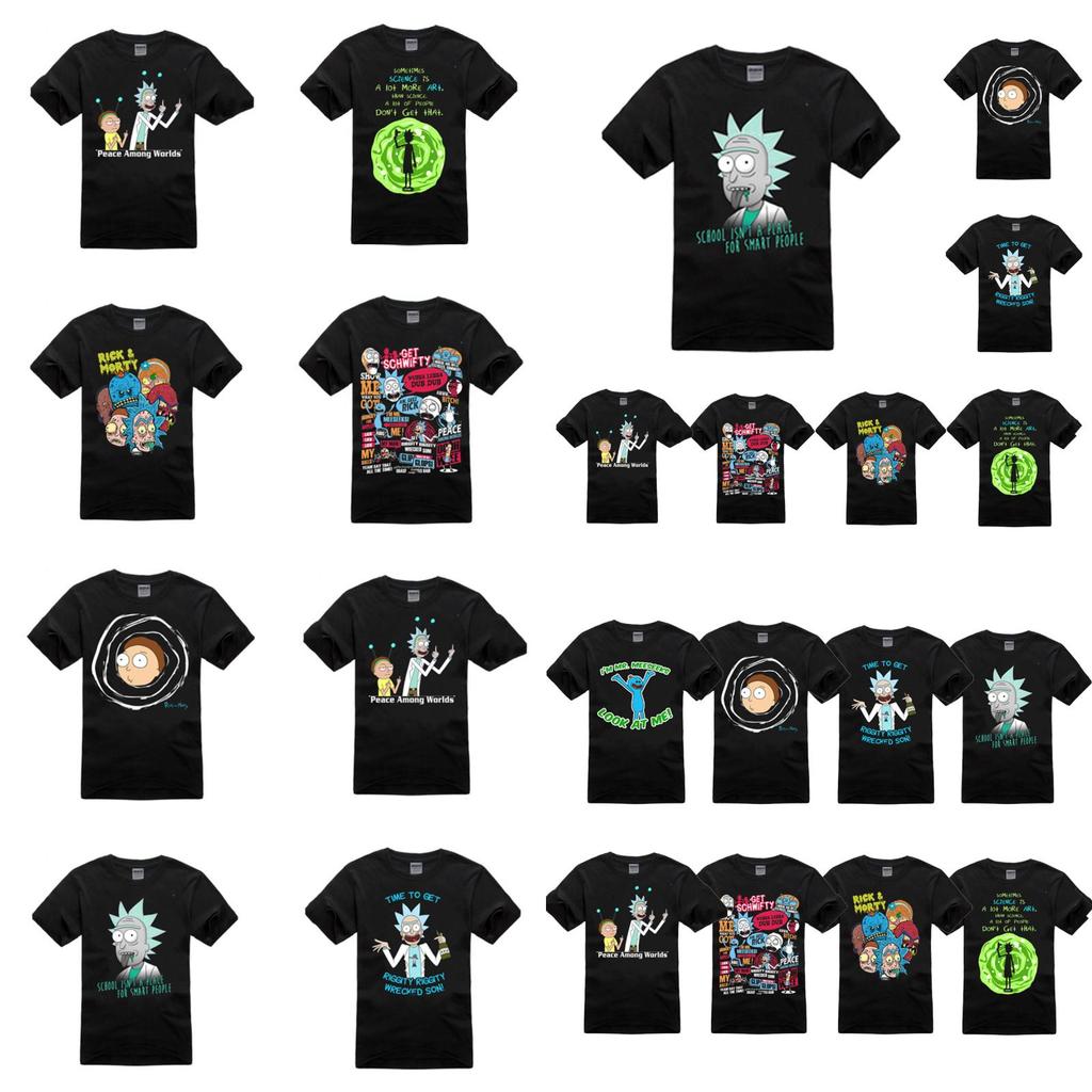 Rick And Morty T Shirt Men Short Sleeve Polyester Breathable Summer Casual Style For Teens