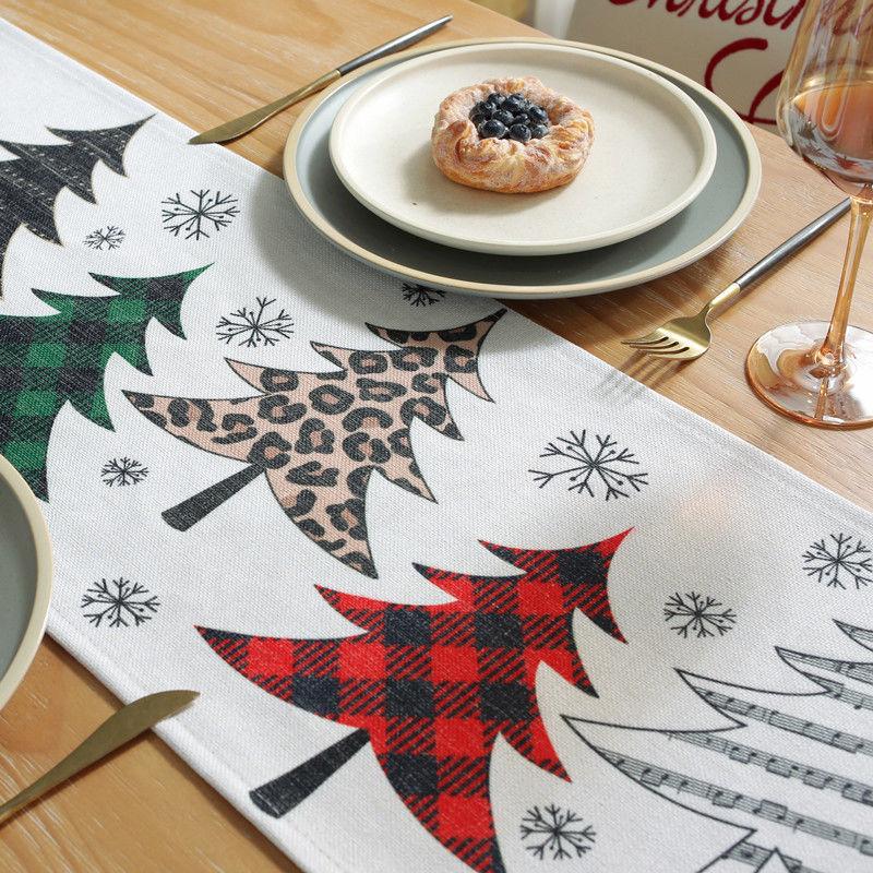 Table Runner Party Christmas Decoration Banquet  Flag Home Textile Retro Tischläufer Long cloth Dust-proof Household