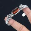 Natural Iron Tiger Eye Gemstone Bangle Flower Adjustable 925 Silver For Girls