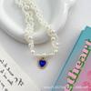 Original Pet Cat Pet Dog Necklace Exquisite Pearl Handmade Love Beaded Collar Korean Version