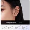 S999 Exquisite Zircon Silver Stud Earrings - Luxury, Versatile, for Piercings, Comfortable for Sleeping
